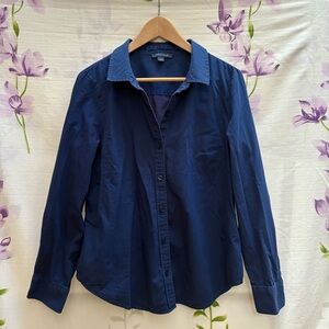 Tommy Hilfiger Dark Blue Button Down Long Sleeve Shirt